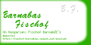 barnabas fischof business card